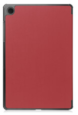 BASEY. Hoesje Geschikt voor Samsung Galaxy Tab A9 Hoes Case Tablet Hoesje Tri-fold Met Screenprotector - Hoes Geschikt voor Samsung Tab A9 Hoesje Hard Cover Bookcase Hoes - Donkerrood