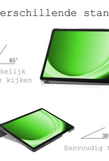 BASEY. Hoesje Geschikt voor Samsung Galaxy Tab A9 Hoes Case Tablet Hoesje Tri-fold Met Screenprotector - Hoes Geschikt voor Samsung Tab A9 Hoesje Hard Cover Bookcase Hoes - Graffity