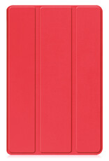 BASEY. Hoesje Geschikt voor Samsung Galaxy Tab A9 Hoes Case Tablet Hoesje Tri-fold Met Screenprotector - Hoes Geschikt voor Samsung Tab A9 Hoesje Hard Cover Bookcase Hoes - Rood