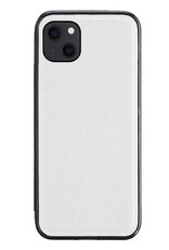 BASEY. Hoes Geschikt voor iPhone 13 Hoesje Bookcase Hoes 2-in-1 Cover - Hoesje Geschikt voor iPhone 13 Hoes 2-in-1 Hoesje Case - Wit
