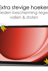 NoXx Hoesje Geschikt voor Samsung Galaxy Tab A9 Hoesje Case Hard Cover Hoes Book Case Met Screenprotector - Bloesem