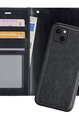 Nomfy Hoesje Geschikt voor iPhone 13 Mini Hoesje 2-in-1 Bookcase Hoes Case Uitneembaar - Hoes Geschikt voor iPhone 13 Mini Hoes Cover - Zwart