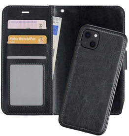 Nomfy Nomfy iPhone 13 Mini 2-in-1 Hoesje BookCase Uitneembaar - Zwart
