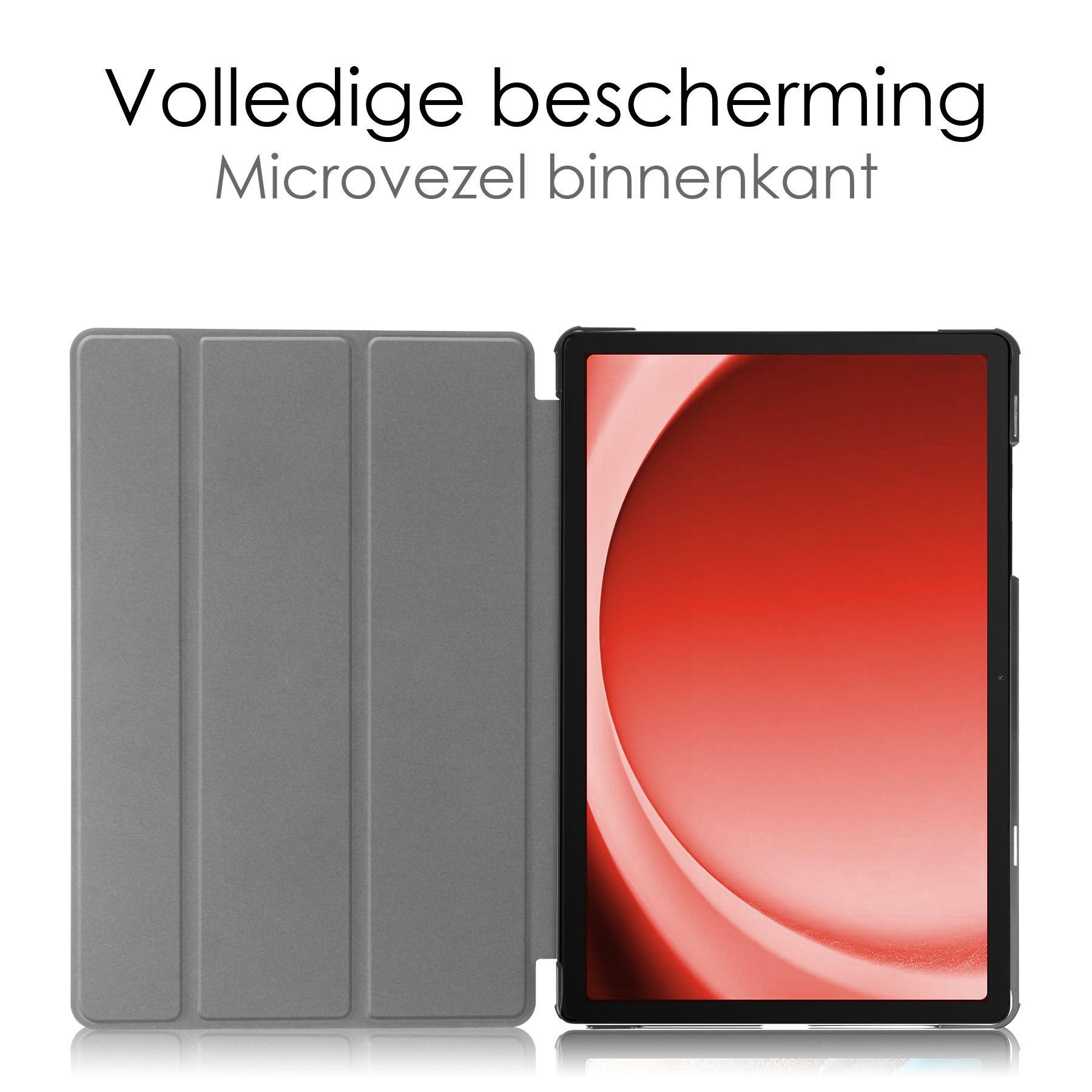 NoXx Hoesje Geschikt voor Samsung Galaxy Tab A9 Hoesje Case Hard Cover Hoes Book Case Met Screenprotector - Rosé goud