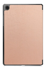 NoXx Hoesje Geschikt voor Samsung Galaxy Tab A9 Hoesje Case Hard Cover Hoes Book Case Met Screenprotector - Rosé goud