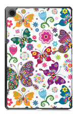 NoXx Hoesje Geschikt voor Samsung Galaxy Tab A9 Hoesje Case Hard Cover Hoes Book Case Met Screenprotector - Vlinders