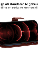 Nomfy Hoesje Geschikt voor iPhone 13 Mini Hoesje 2-in-1 Bookcase Hoes Case Uitneembaar - Hoes Geschikt voor iPhone 13 Mini Hoes Cover - Bruin
