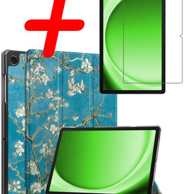 BASEY. BASEY. Samsung Galaxy Tab A9 Hoes Met Screenprotector - Bloesem