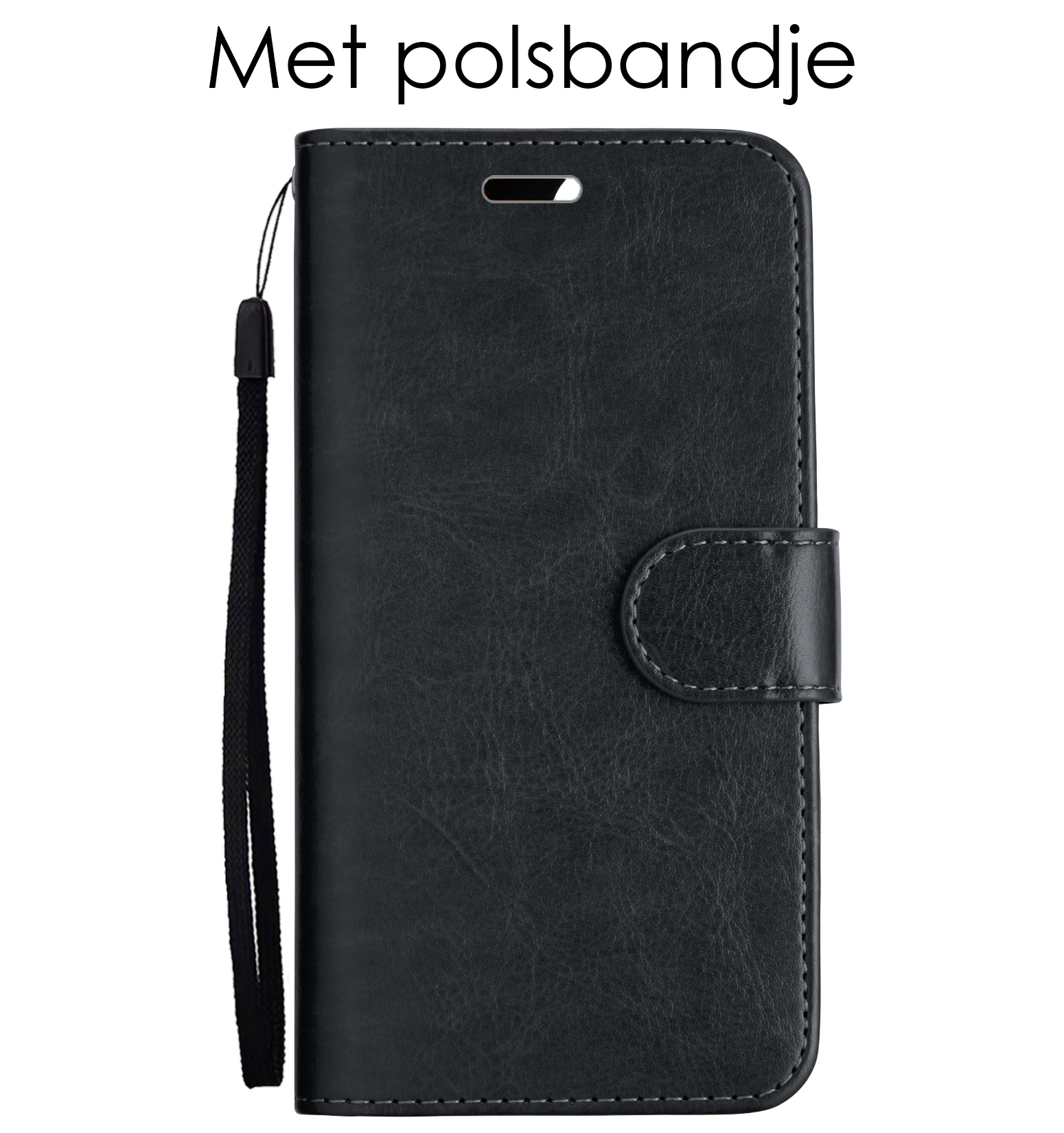 NoXx Hoes Geschikt voor iPhone 13 Mini Hoesje Bookcase Hoes 2-in-1 Uitneembaar Cover Hard Case - Zwart