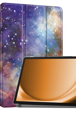 Nomfy Hoes Geschikt voor Samsung Galaxy Tab A9 Hoes Tri-fold Tablet Hoesje Case Met Screenprotector - Hoesje Geschikt voor Samsung Tab A9 Hoesje Hardcover Bookcase - Galaxy