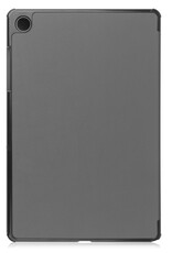 Nomfy Hoes Geschikt voor Samsung Galaxy Tab A9 Hoes Tri-fold Tablet Hoesje Case Met Screenprotector - Hoesje Geschikt voor Samsung Tab A9 Hoesje Hardcover Bookcase - Grijs