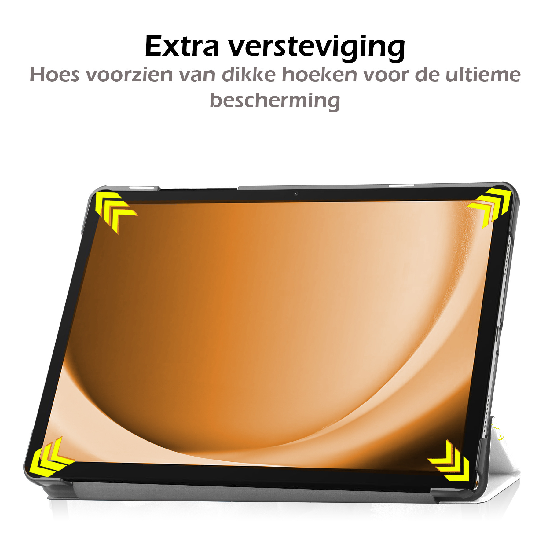 Nomfy Hoes Geschikt voor Samsung Galaxy Tab A9 Hoes Tri-fold Tablet Hoesje Case Met Screenprotector - Hoesje Geschikt voor Samsung Tab A9 Hoesje Hardcover Bookcase - Kat