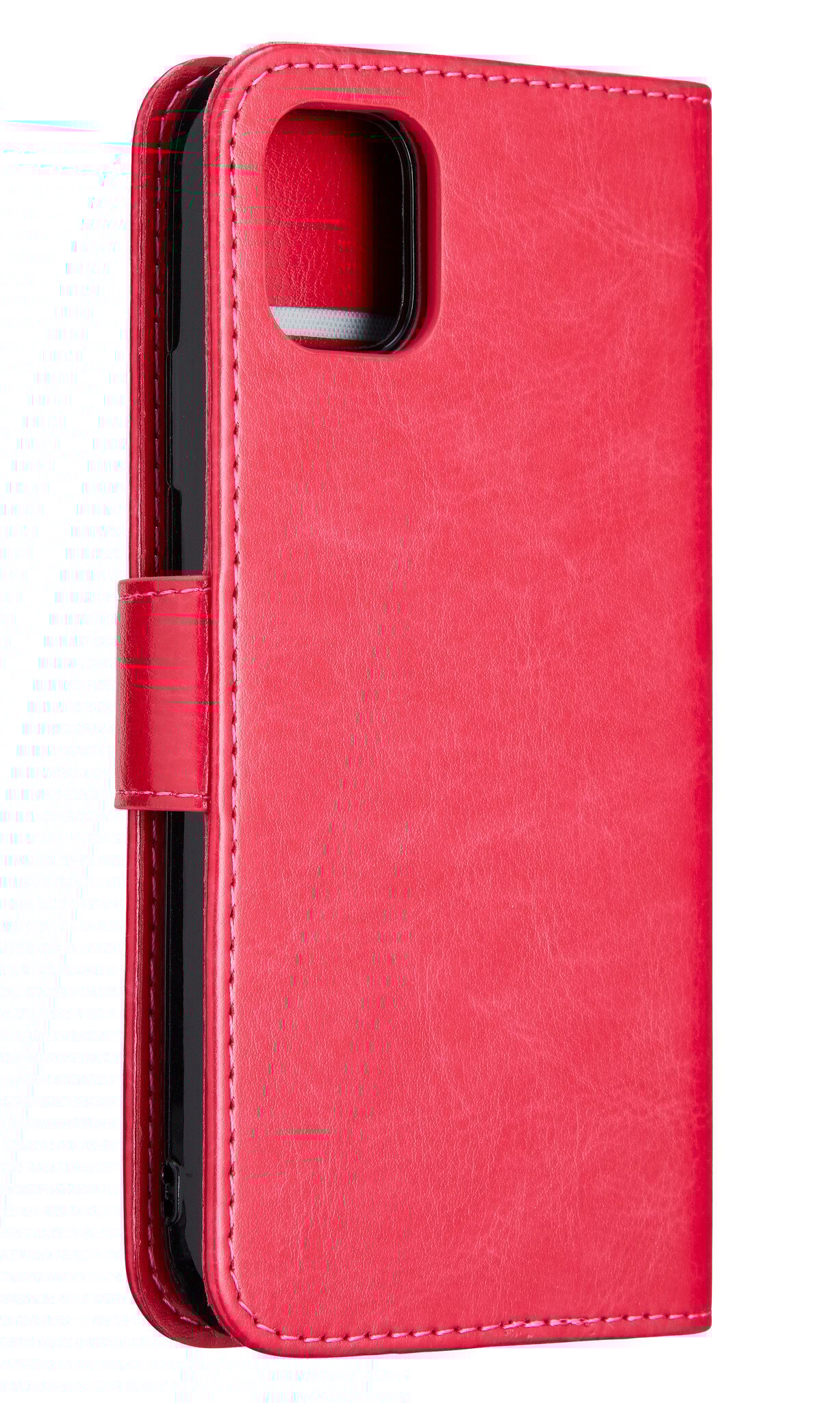 NoXx Hoes Geschikt voor iPhone 13 Mini Hoesje Bookcase Hoes 2-in-1 Uitneembaar Cover Hard Case - Donkerroze