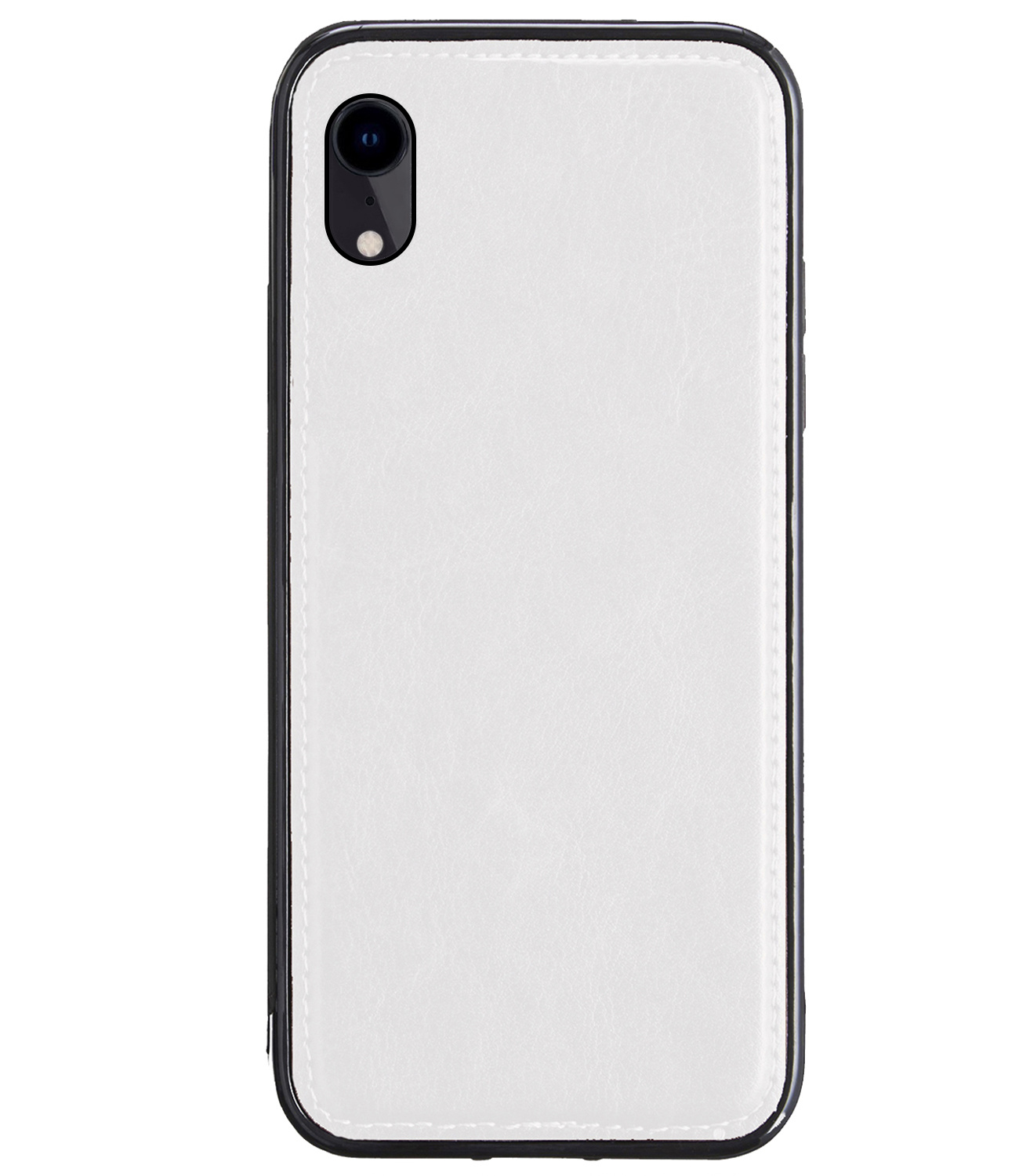 BASEY. Hoes Geschikt voor iPhone XR Hoesje Bookcase Hoes 2-in-1 Cover - Hoesje Geschikt voor iPhone XR Hoes 2-in-1 Hoesje Case - Wit