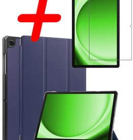 BASEY. BASEY. Samsung Galaxy Tab A9 Hoes Met Screenprotector - Donkerblauw
