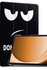 Nomfy Hoes Geschikt voor Samsung Galaxy Tab A9 Hoes Tri-fold Tablet Hoesje Case Met Screenprotector - Hoesje Geschikt voor Samsung Tab A9 Hoesje Hardcover Bookcase - Don't Touch Me