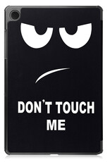 Nomfy Hoes Geschikt voor Samsung Galaxy Tab A9 Hoes Tri-fold Tablet Hoesje Case Met Screenprotector - Hoesje Geschikt voor Samsung Tab A9 Hoesje Hardcover Bookcase - Don't Touch Me