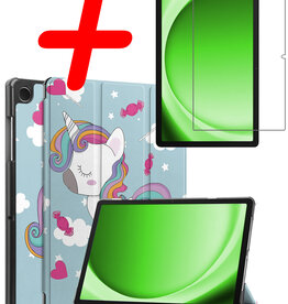 BASEY. BASEY. Samsung Galaxy Tab A9 Hoes Met Screenprotector - Eenhoorn