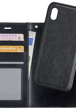 NoXx Hoes Geschikt voor iPhone XR Hoesje Bookcase Hoes 2-in-1 Uitneembaar Cover Hard Case - Zwart