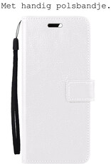 BASEY. Hoes Geschikt voor iPhone 13 Mini Hoesje Bookcase Hoes 2-in-1 Cover - Hoesje Geschikt voor iPhone 13 Mini Hoes 2-in-1 Hoesje Case - Wit