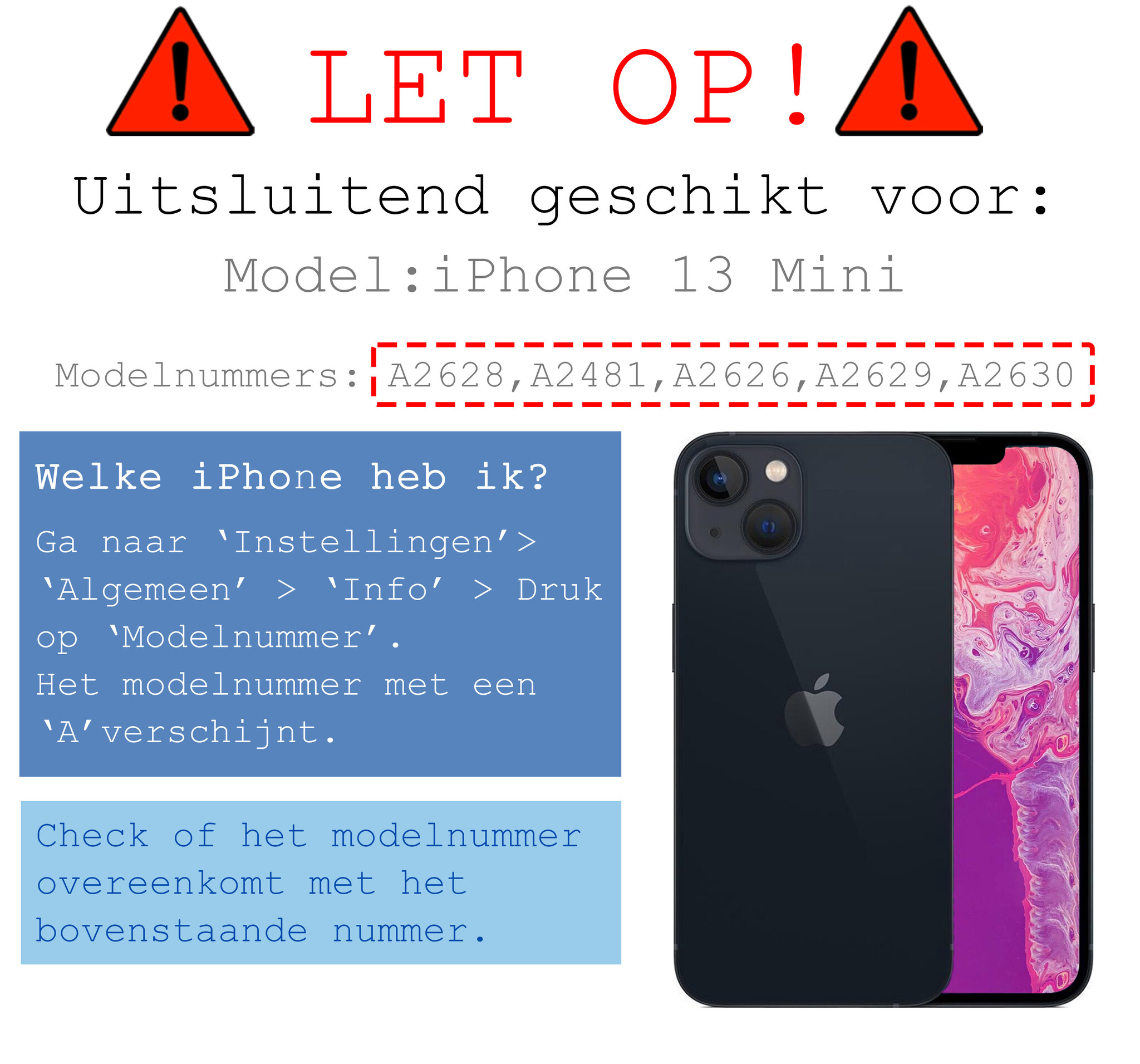 BASEY. Hoes Geschikt voor iPhone 13 Mini Hoesje Bookcase Hoes 2-in-1 Cover - Hoesje Geschikt voor iPhone 13 Mini Hoes 2-in-1 Hoesje Case - Bruin