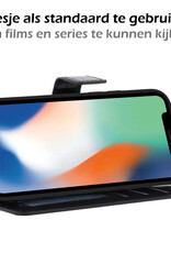 Nomfy Hoesje Geschikt voor iPhone 12 Pro Max Hoesje 2-in-1 Bookcase Hoes Case Uitneembaar - Hoes Geschikt voor iPhone 12 Pro Max Hoes Cover - Zwart