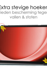 NoXx Hoesje Geschikt voor Samsung Galaxy Tab A9 Plus Hoesje Case Hard Cover Hoes Book Case Met Screenprotector - Donkerblauw