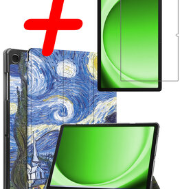 BASEY. BASEY. Samsung Galaxy Tab A9 Hoes Met Screenprotector - Sterrenhemel