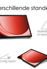 NoXx Hoesje Geschikt voor Samsung Galaxy Tab A9 Plus Hoesje Case Hard Cover Hoes Book Case Met Screenprotector - Lichtblauw