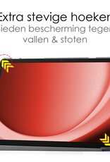 NoXx Hoesje Geschikt voor Samsung Galaxy Tab A9 Plus Hoesje Case Hard Cover Hoes Book Case Met Screenprotector - Lichtblauw