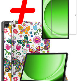 BASEY. BASEY. Samsung Galaxy Tab A9 Hoes Met Screenprotector - Vlinders