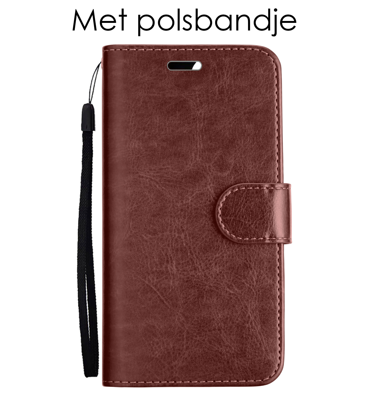 NoXx Hoes Geschikt voor iPhone Xs Max Hoesje Bookcase Hoes 2-in-1 Uitneembaar Cover Hard Case - Bruin