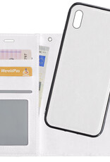 NoXx Hoes Geschikt voor iPhone Xs Max Hoesje Bookcase Hoes 2-in-1 Uitneembaar Cover Hard Case - Wit