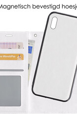 NoXx Hoes Geschikt voor iPhone Xs Max Hoesje Bookcase Hoes 2-in-1 Uitneembaar Cover Hard Case - Wit