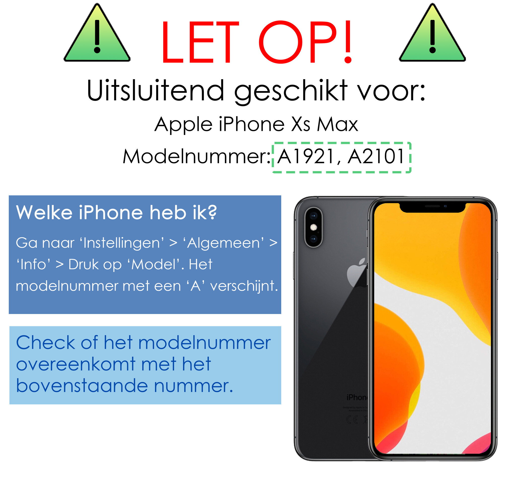NoXx Hoes Geschikt voor iPhone Xs Max Hoesje Bookcase Hoes 2-in-1 Uitneembaar Cover Hard Case - Wit