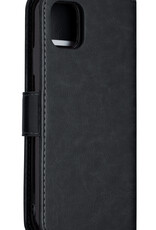 NoXx Hoes Geschikt voor iPhone 12 Pro Max Hoesje Bookcase Hoes 2-in-1 Uitneembaar Cover Hard Case - Zwart