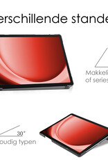 NoXx Hoesje Geschikt voor Samsung Galaxy Tab A9 Plus Hoesje Case Hard Cover Hoes Book Case Met Screenprotector - Rosé goud