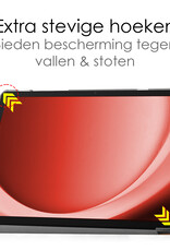 NoXx Hoesje Geschikt voor Samsung Galaxy Tab A9 Plus Hoesje Case Hard Cover Hoes Book Case Met Screenprotector - Rood