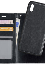 NoXx Hoes Geschikt voor iPhone Xs Max Hoesje Bookcase Hoes 2-in-1 Uitneembaar Cover Hard Case - Zwart
