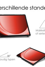 NoXx Hoesje Geschikt voor Samsung Galaxy Tab A9 Plus Hoesje Case Hard Cover Hoes Book Case Met Screenprotector - Sterrenhemel