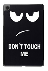NoXx Hoesje Geschikt voor Samsung Galaxy Tab A9 Plus Hoesje Case Hard Cover Hoes Book Case Met Screenprotector - Don't Touch Me