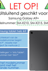 NoXx Hoesje Geschikt voor Samsung Galaxy Tab A9 Plus Hoesje Case Hard Cover Hoes Book Case Met Screenprotector - Vlinders