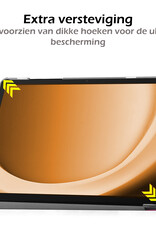 Nomfy Hoes Geschikt voor Samsung Galaxy Tab A9 Plus Hoes Tri-fold Tablet Hoesje Case Met Screenprotector - Hoesje Geschikt voor Samsung Tab A9 Plus Hoesje Hardcover Bookcase - Eenhoorn