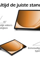 Nomfy Hoes Geschikt voor Samsung Galaxy Tab A9 Plus Hoes Tri-fold Tablet Hoesje Case Met Screenprotector - Hoesje Geschikt voor Samsung Tab A9 Plus Hoesje Hardcover Bookcase - Galaxy