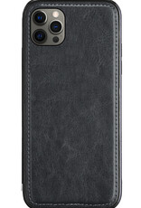 BASEY. Hoes Geschikt voor iPhone 12 Pro Max Hoesje Bookcase Hoes 2-in-1 Cover - Hoesje Geschikt voor iPhone 12 Pro Max Hoes 2-in-1 Hoesje Case - Zwart