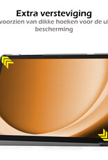 Nomfy Hoes Geschikt voor Samsung Galaxy Tab A9 Plus Hoes Tri-fold Tablet Hoesje Case Met Screenprotector - Hoesje Geschikt voor Samsung Tab A9 Plus Hoesje Hardcover Bookcase - Paars