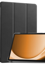 Nomfy Hoes Geschikt voor Samsung Galaxy Tab A9 Plus Hoes Tri-fold Tablet Hoesje Case Met Screenprotector - Hoesje Geschikt voor Samsung Tab A9 Plus Hoesje Hardcover Bookcase - Zwart