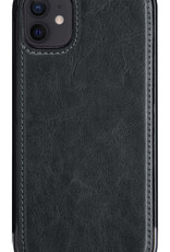 BASEY. Hoes Geschikt voor iPhone 12 Mini Hoesje Bookcase Hoes 2-in-1 Cover - Hoesje Geschikt voor iPhone 12 Mini Hoes 2-in-1 Hoesje Case - Zwart