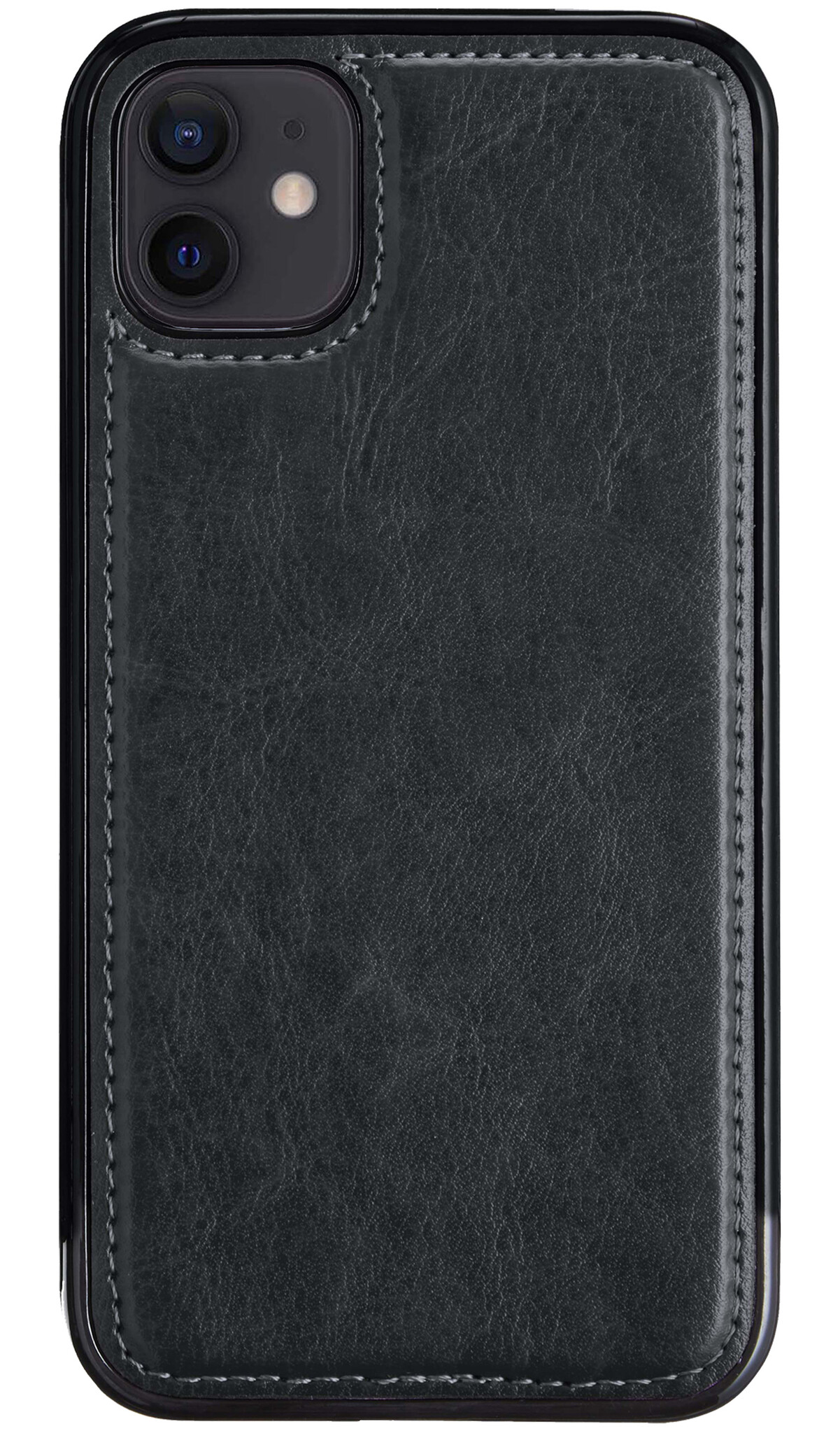 BASEY. Hoes Geschikt voor iPhone 12 Mini Hoesje Bookcase Hoes 2-in-1 Cover - Hoesje Geschikt voor iPhone 12 Mini Hoes 2-in-1 Hoesje Case - Zwart