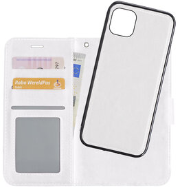 NoXx NoXx iPhone 12 Mini 2-in-1 Hoesje BookCase Uitneembaar - Wit